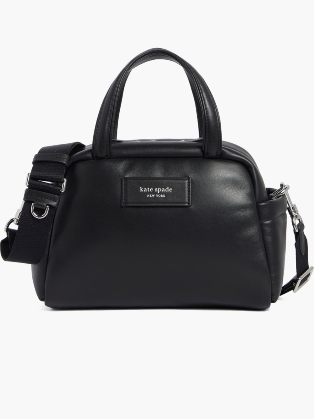 kate spade Black Leather Mini Satchel with Removable Strap
